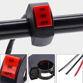 Bike Handle Switch ONONOFF Handlebar Switch 2PC 12V 7/8 22mm Motorcycle Bike Light Switch 3 Wires On-Off Switch Headlight Fog Lamp Handlebar Control