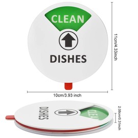 VCRANONR Dishwasher Magnet Clean Dirty Sign Double Sided Strong Kitchen Flip Indicator Universal Kitchen Dish Washer Reversible Indicator with Running Clean Dirty and Empty Options for All Dishwashers