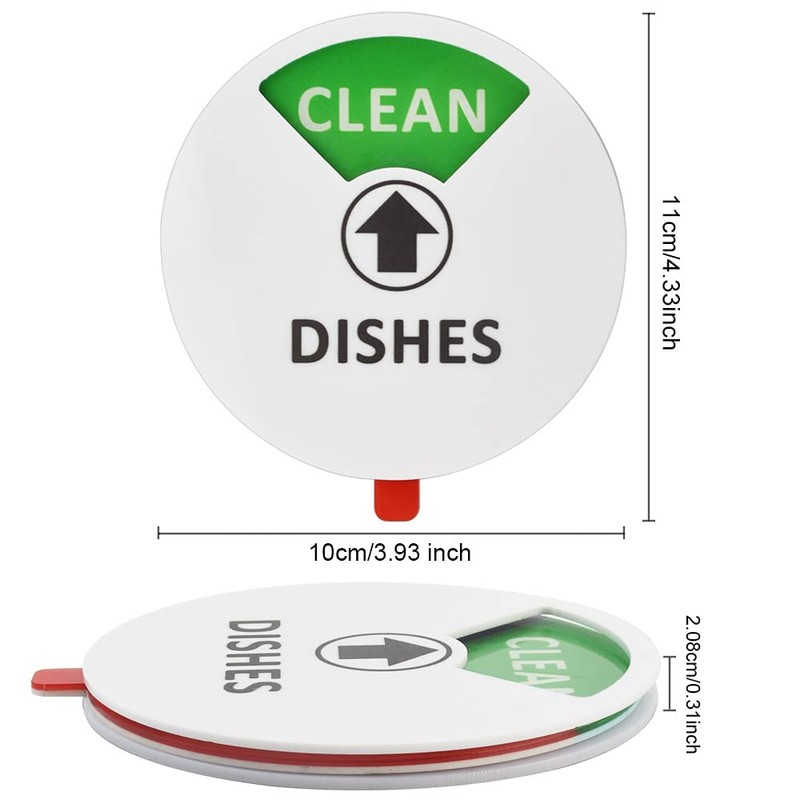 VCRANONR Dishwasher Magnet Clean Dirty Sign Double Sided Strong Kitchen