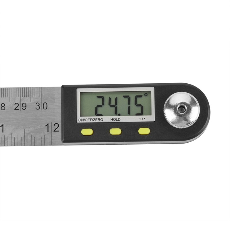 0-300mm Stainless Steel Electronic Protractor Digital Goniometer Angle Finder Miter