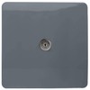 Trendi Artistic Modern Glossy Tactile TV Socket Warm Grey