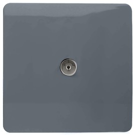 Trendi Artistic Modern Glossy Tactile TV Socket Warm Grey