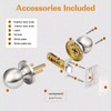 Probrico 6Pack Round Brushed Nickel Passage Door Knobs Interior Door