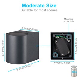 LASIDE Outdoor Wall Lights Pack of 2, Anthracite Grey GU10 Down Outside Wall Lights Electric, IP44 Waterproof Aluminium Garden Wall Lights Mains Powered for Patio, Terrace, Balcony, Porch, Garage