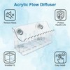 Hiyoo Aquarium Filter Baffle with Suction Cup, Square Clear Plastic