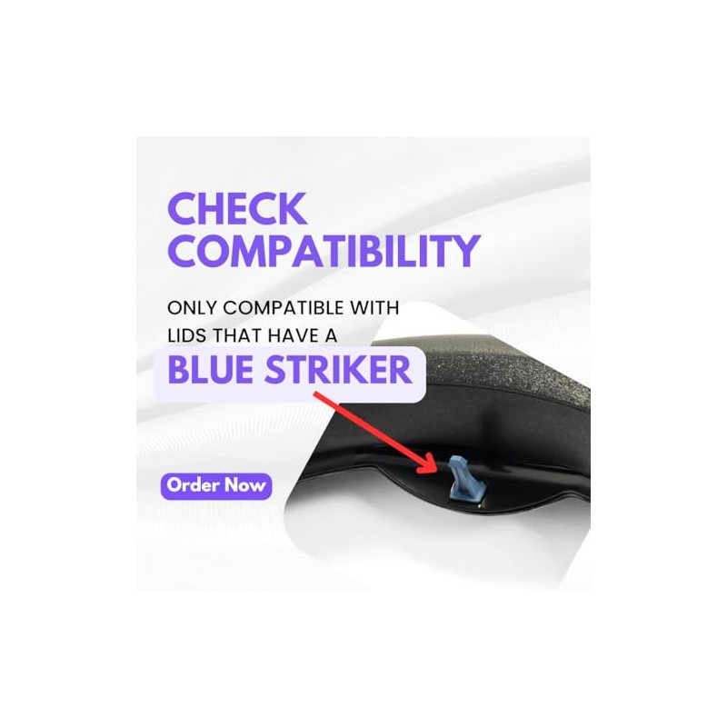 Bin Lid Replacement Striker Pin & Latch Set Compatible with