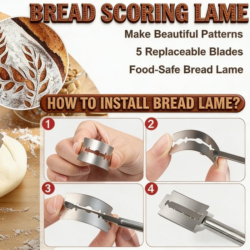 2 Pack Dough Whisk & Bread Lame Set – Beechwood