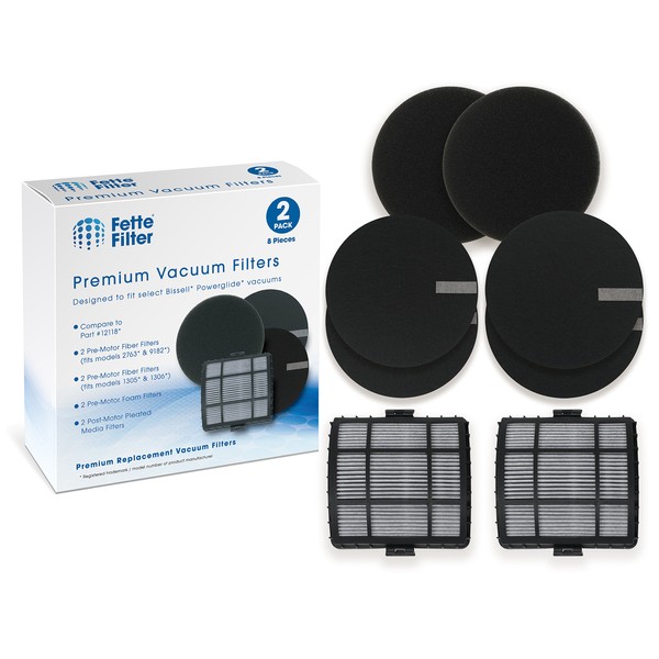 Fette Filter - Filter Pack Compatible with Bissell Powerglide 12118