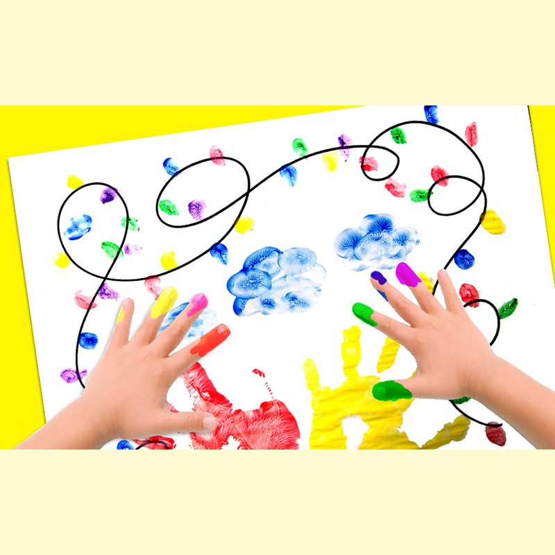 BAZIC Washable Finger Paint, Presentation May Vary, Pack of 4