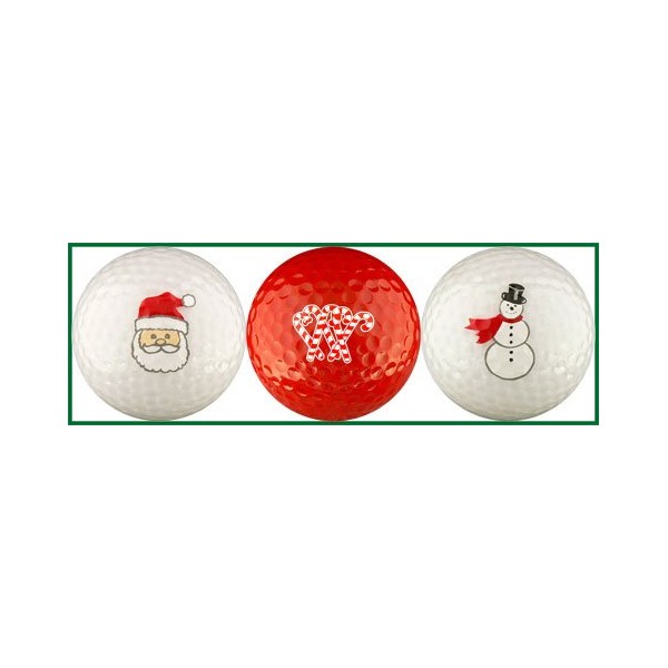 EnjoyLife Inc Christmas Candy Cane Golf Ball Gift Set