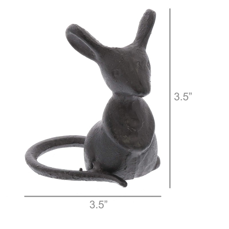 HomArt 3542-2 Mouse Figurine, Black, 3.50-inch High