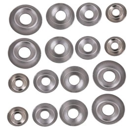 240 Pcs Cup Washers Countersunk Screw Finishing Washer M3 M4 M5 M6 Metal Washers for Countersunk Screws