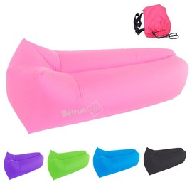 Beiruoyu - Tumbona Inflable para sofá, Cama, Saco de Dormir para Playa, Camping, Lago y jardín (Rosa)