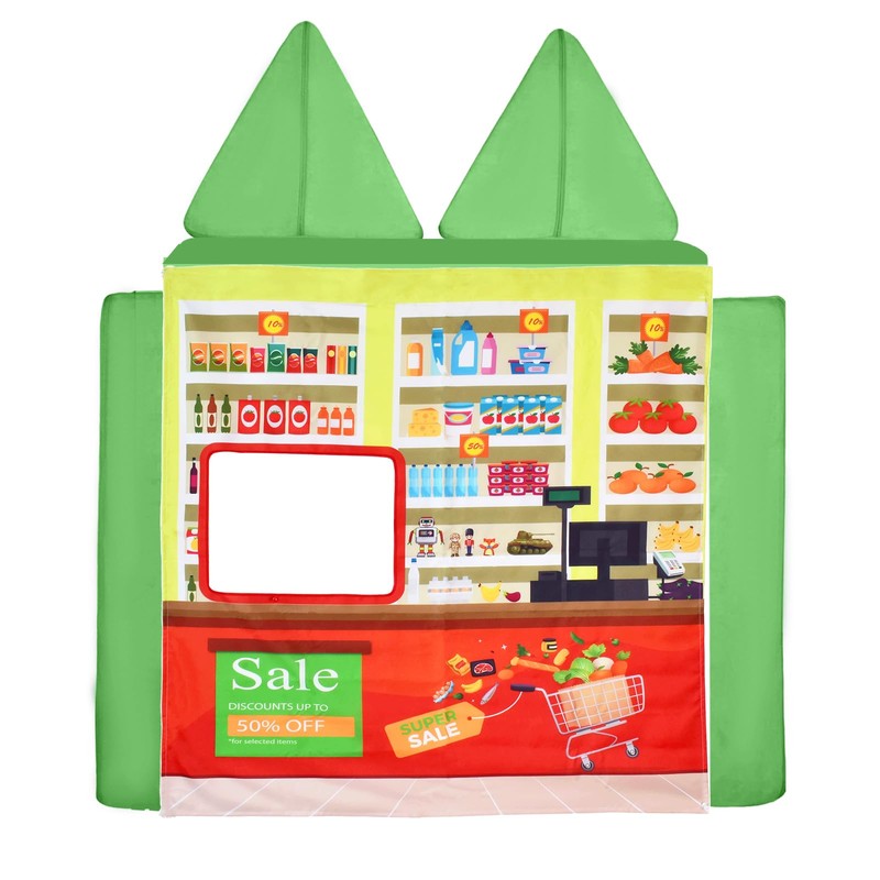HAJOROM Play Panel for Kids Play Couch Childrens Supermarket Play