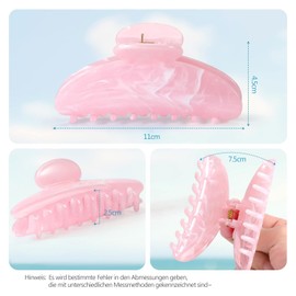 Shimmerz 6 Stück Haarklammern für Frauen Große Rutschfeste Klammern für dickes und dünnnes Haar Niedliche Haarspangen Elegant & Langlebig Stylish Hair Accessories