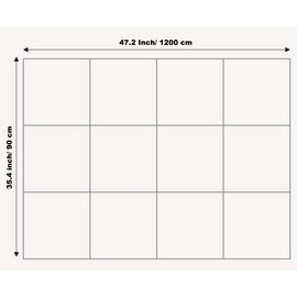 DECORITA Large Cork Board Alternative - 47"x35" 12 Pack Felt Wall Tiles with Safe Removable Adhesive Tabs, Cork Wall Tiles Cork Board for Home Office Pin Board Tack Board 48 x 36 - Red Wine