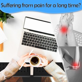 2-Piece Ergonomic Desk Edge Cushion, L-Shaped Memory Foam Elbow Pads with Non-Slip Base, Arm Rest for Desk & Wrist Rest for Computer Keyboard, Office and Home Use