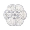 Pack of 1150 White Round Beads 3/4/5/6/8/10/12 mm White Faux Pearl Jewellery Making Beads with Holes for Clothes, Necklaces, Bracelets, DIY Wedding Wallets, Mobile Phones
