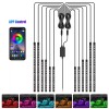 XUKEY 12Pc Motorcycle RGB LED Neon Under Glow Light Strip