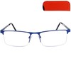 Mini Brille Anti Blue Light Glasses Metal Half Rim Bottom