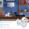 VOSAREA Crystal Dog Figurine Decoration Glass Dog Puppy Sculpture Table