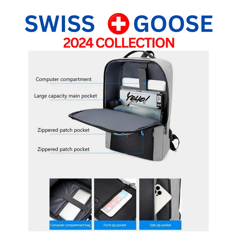 Swiss Goose Business Laptop Backpack Multifunctiona