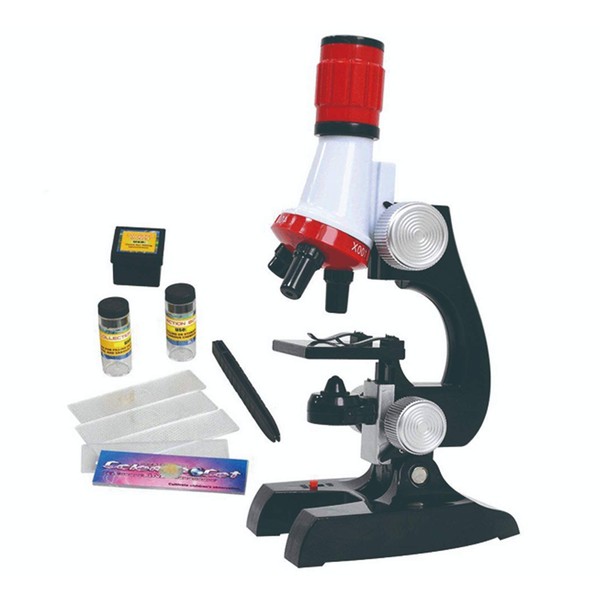 Kids Microscope, MMUSC Microscope for Student Beginner with LED 100X, 400x, and 1200x Magnification, Kids Science Toys for Boys Girls Students, Includes Accessory Set
