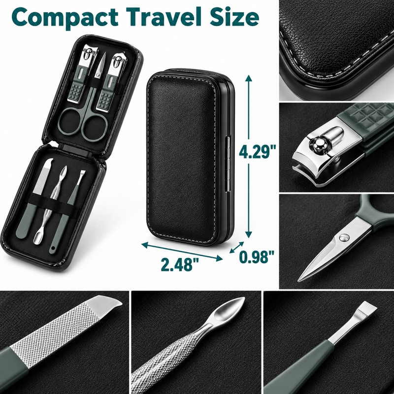 6-Piece Nail Clipper Set – Stainless Steel Manicure & Pedicure