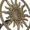 Bronze Finish Cast Iron Sun Wall Mounted Hanging Garden Hose