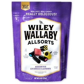 Wiley Wallaby Licorice, Allsorts, 8 Ounces