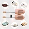 Jortmrd 1 Pair Wooden Shoe Trees Spiral Spring Shoe Trees
