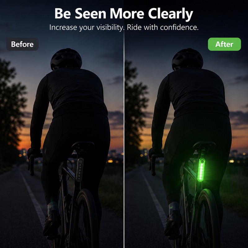 Rechargeable LED Warning Light with 4 Lighting Modes – Type-C