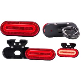 Web Truck 2 x LED Side Marker Light Outline Light Flat Red Marker Light 12V and 24V Position Light for Cars, Trucks, Trailers, Motorhomes and Caravans