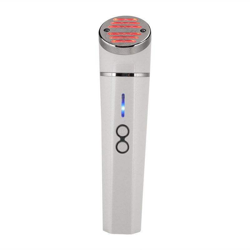 Portable Photon Red Blue Light Facial Hot Compress Massage Anti