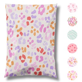 Pretty Package 6 x 9 Heavy Duty 3.15mil Thick Poly Mailer Plastic Mailing Shipping Bags 100 Pack Large Small Business Packaging Cute Envelopes Pouch Preppy Leopard Animal Print