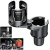 NATGIC 2-in-1 Dual Cup Holder, Multifunctional 360° Rotatable for Most