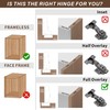 10 Pack Full Overlay Soft Close Cabinet Hinges 105° Frameless