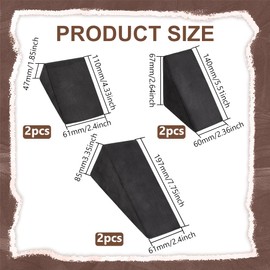 BENECREAT 6Pcs 3 Styles 3D Foam Angle Wedge Tool, 30°/45°/60° Stained Glass Layout Frame for Soldering Stained Glass Together at Different Angles