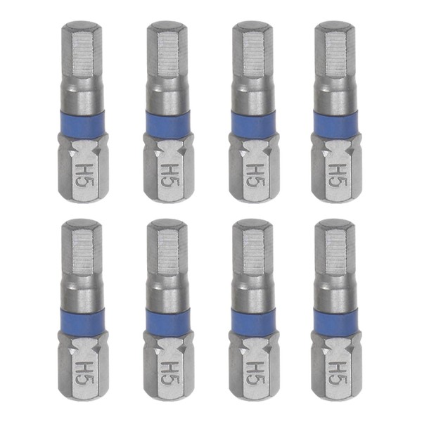 HARFINGTON 8pcs H5 Hex Screwdriver Bit 5mm 1/4" Hex Shank