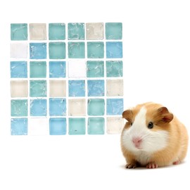 LIUZONGIN Hamster Small Cooling Mat Hedgehog Summer Cooling Bed Building Cooling Blanket Small Animal Sleeping Mat (Small: 3.8" x 3.8")