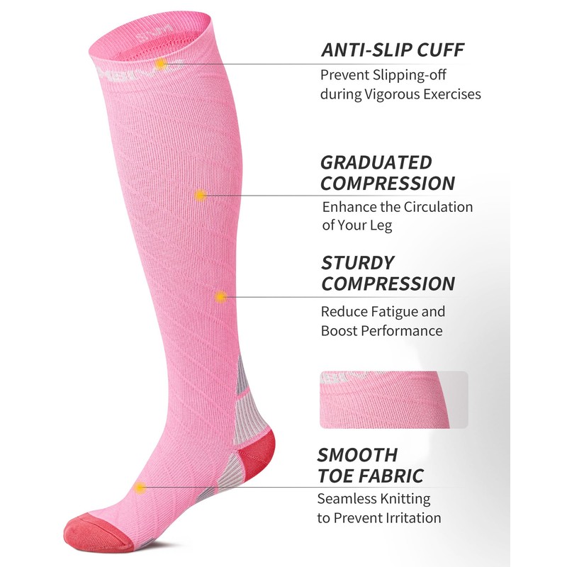 CAMBIVO CAMBIVO Compression Socks for Women & Men 2 Pairs,