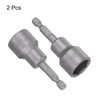 sourcing map 17mm Magnetic Hex Socket 65mm/2.56", 1/4" Hex Shank