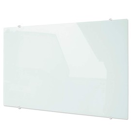DEVELOP Magnetic Glass Dry Erase Board/Whiteboard, Wall Mounted Glass White Board, Frameless with Aluminum Marker Tray, 36 x 24 Inch, Includes 4 Dry Erase Markers, 1 Eraser and 2 Magnets