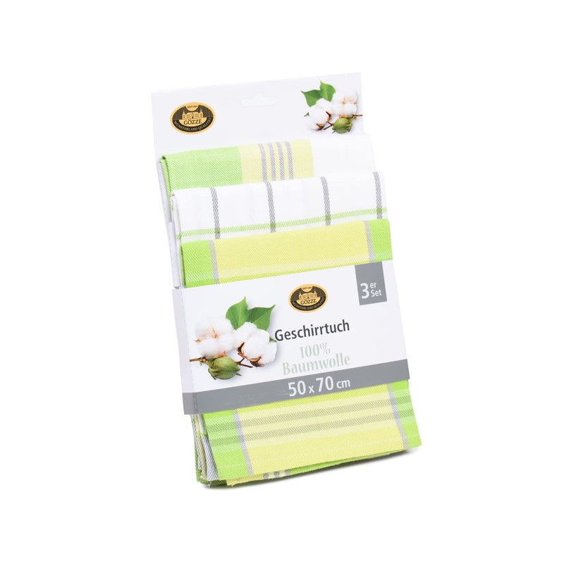 Gözze - Set of 3 Tea Towels, 100% Cotton, High