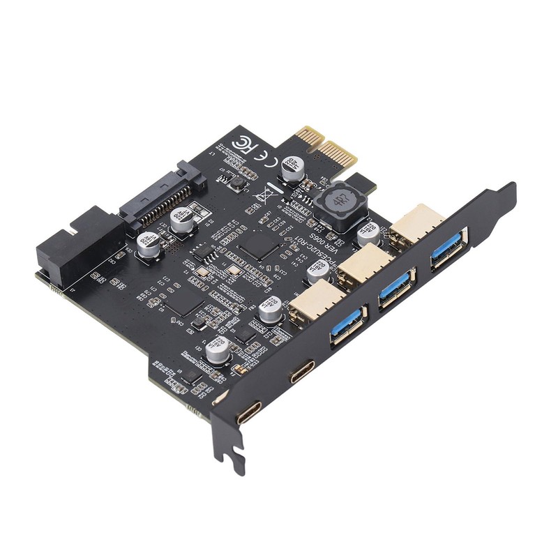 PCIe to USB 3.2 Gen 2 Card, 20Gbps 5 Port