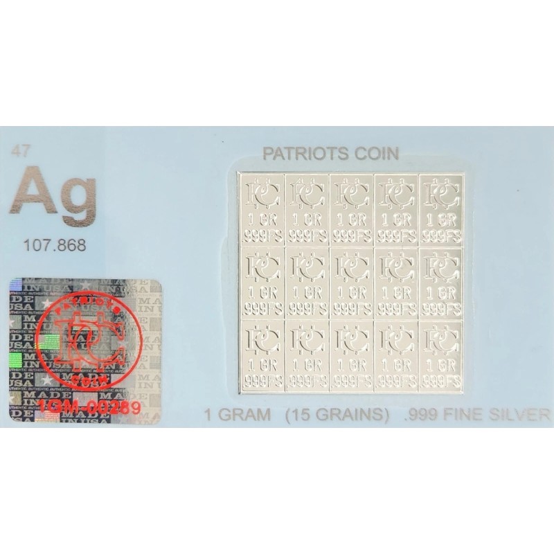 Silver Bars That Snap Apart Fine Silver (5 pack) Silver