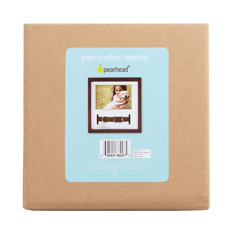 Pearhead Pet Collar Keepsake Frame, Pet Owner Home Decor, Cat