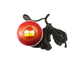 SS Hanging Ball for Bat Knocking and Practice with Reaction String (Threaded Seam)