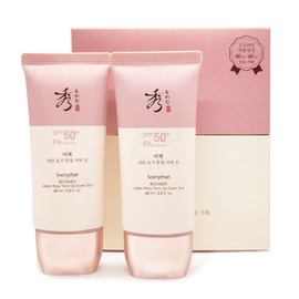 Sooryehan Bichaekjadan Rosy Tone-Up Cover Sun 60mlx2pcs Duo Planning / 수려한 비책자단 로지 톤업 커버선 60mlx2개입 듀오기획