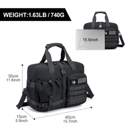 KSIBNW Travel Duffle Bag Personal Item Bag For Spirit Airlin 15.6inch Tote Carry on Luggage Under Seat for Airplanes 16x12x6inch Duffle Weekender Overnight Laptop Bag for Women and Men, Black